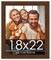 Simple Brown Picture Frame - UV Acrylic, Foam Board Backing, Hanging Hardware